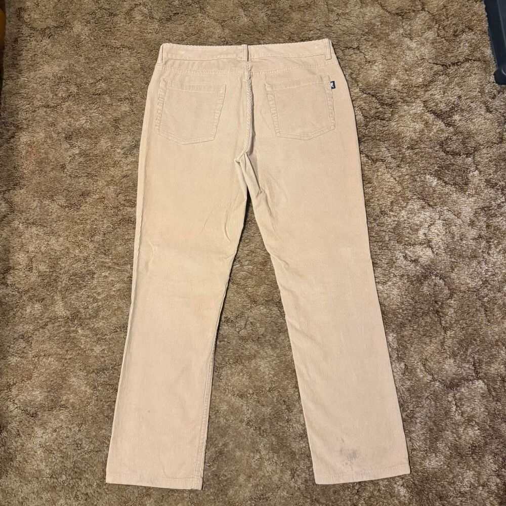 Vineyard Vines Corduroy Straight Leg Pants Cream Neutral Tan 33 x 32